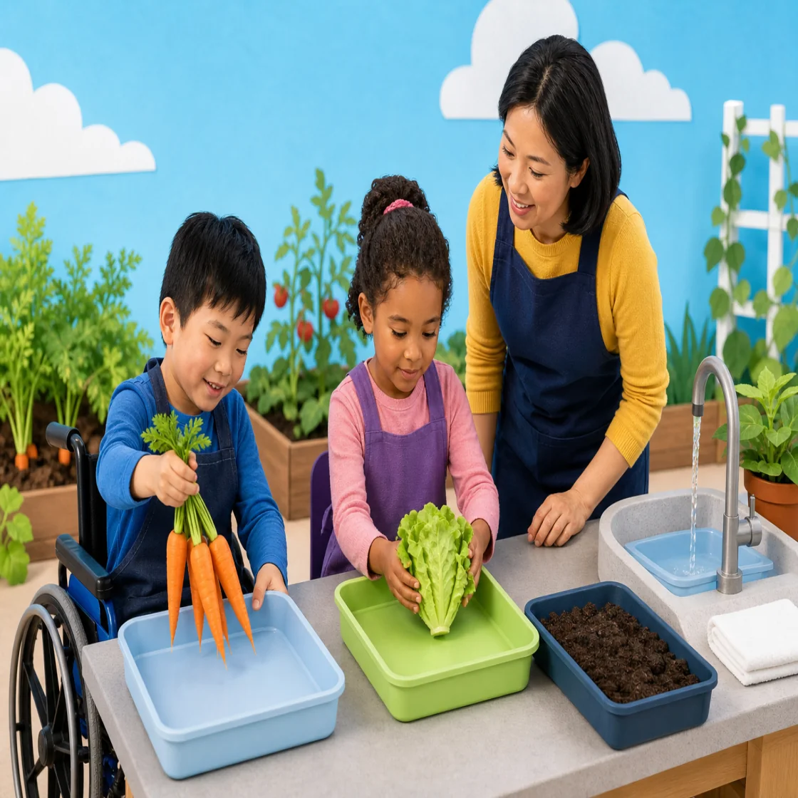 Agricultural learning illustration for Harvest & Handle