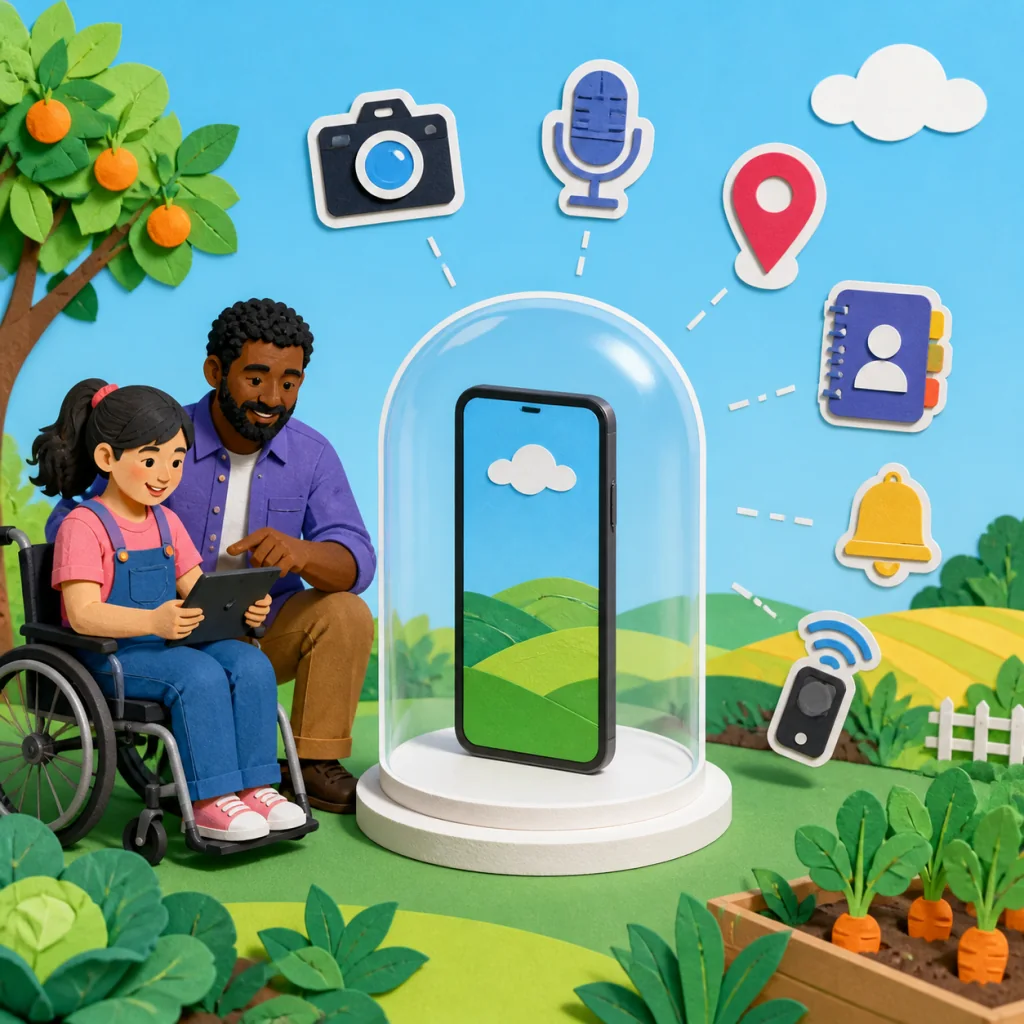 Fieldful privacy illustration for Android permissions